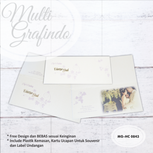 Cetak Undangan Hardcover full color 26x12cm